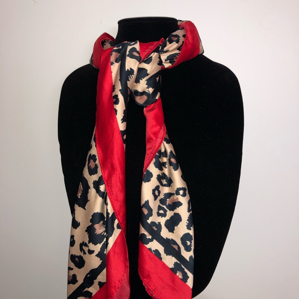 Silk leopard/cheetah print scarf